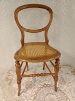 Victorian Balloon Back Chair Ratton Beech Cane Wood