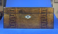 Victorian Burr Walnut Box With Tunbridge Ware Inlay. (3 of 12) Victorian Burr Walnut Box With Tunbridge Ware Inlay. (3 of 12)