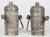 Chinese Pair of Qing Silver Metal Handled Lidded Containers (2 of 22) Chinese Pair of Qing Silver Metal Handled Lidded Containers (2 of 22)