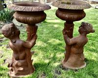 Pair of Classical Iron Planters in the Form of the Gemini Twins (6 of 8) Pair of Classical Iron Planters in the Form of the Gemini Twins (6 of 8)