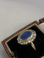 Edwardian 18ct Platinum Set Black Opal & Diamond Cluster Ring (2 of 7) Edwardian 18ct Platinum Set Black Opal & Diamond Cluster Ring (2 of 7)