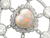 2.47ct Opal & 5.34ct Diamond, Platinum Pendant c.1940 (3 of 12) 2.47ct Opal & 5.34ct Diamond, Platinum Pendant c.1940 (3 of 12)