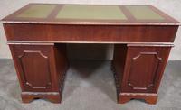Reproduction Carved Mahogany Kneehole Pedestal Desk (7 of 11) Reproduction Carved Mahogany Kneehole Pedestal Desk (7 of 11)