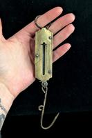 Antique Brass Fishing Scales, Pocket Scale, Art Deco, 24lbs