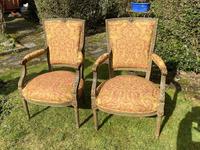 Pair of French Armchairs in Original Paint Finish (4 of 10) Pair of French Armchairs in Original Paint Finish (4 of 10)