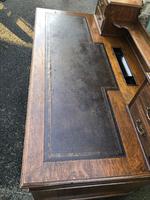 Antique Oak Pedestal Writing Desk (Pri) (12 of 13) Antique Oak Pedestal Writing Desk (Pri) (12 of 13)