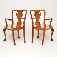 Pair of Antique Walnut Queen Anne Style Carver Armchairs (3 of 10) Pair of Antique Walnut Queen Anne Style Carver Armchairs (3 of 10)