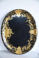 Black & Gilded Papier Mache Tray (5 of 10) Black & Gilded Papier Mache Tray (5 of 10)
