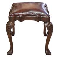 Walnut Framed Leather Top Stool (3 of 5) Walnut Framed Leather Top Stool (3 of 5)