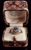 Antique Victorian Mourning Ring, 15ct Gold, Black Enamel & Seed Pearl, Agate Forget me Not (2 of 13) Antique Victorian Mourning Ring, 15ct Gold, Black Enamel & Seed Pearl, Agate Forget me Not (2 of 13)