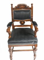 Set of 8 Farmhouse Dining Chairs English Oak Rustic (3 of 9) Set of 8 Farmhouse Dining Chairs English Oak Rustic (3 of 9)
