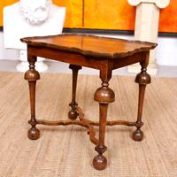 Walnut Side Table Continental Queen Anne Carved Lamp Table (7 of 12) Walnut Side Table Continental Queen Anne Carved Lamp Table (7 of 12)