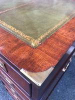 Brass Bound Mahogany Military Pedestal Desk (7 of 14) Brass Bound Mahogany Military Pedestal Desk (7 of 14)