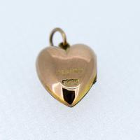 Antique 9ct 9K Gold Puffy Love Heart Locket Pendant Charm (6 of 8) Antique 9ct 9K Gold Puffy Love Heart Locket Pendant Charm (6 of 8)