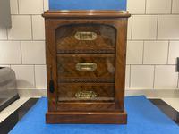 Victorian Walnut Cigar Cabinet With Tunbridge Ware Mosaic Inlay (15 of 16) Victorian Walnut Cigar Cabinet With Tunbridge Ware Mosaic Inlay (15 of 16)