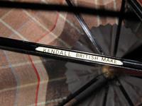 Antique Kendall 18ct GP Umbrella - Check Nylon Canopy With Whangee Bamboo Handle (2 of 11) Antique Kendall 18ct GP Umbrella - Check Nylon Canopy With Whangee Bamboo Handle (2 of 11)