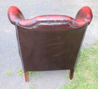 1960s Red Leather Wingback Armchair with Union Jack (2 of 3) 1960s Red Leather Wingback Armchair with Union Jack (2 of 3)