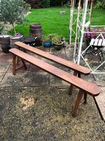 Pair of French Solid Oak Country Rustic Benches (6 of 6) Pair of French Solid Oak Country Rustic Benches (6 of 6)