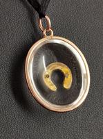 Antique Victorian Rock Crystal Pendant Gold Horseshoe, Split Pearl (14 of 14) Antique Victorian Rock Crystal Pendant Gold Horseshoe, Split Pearl (14 of 14)
