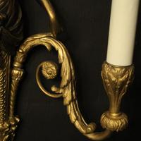 French Pair of Gilded Bronze Twin Arm Antique Wall Sconces (7 of 10) French Pair of Gilded Bronze Twin Arm Antique Wall Sconces (7 of 10)