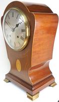 Edwardian Tulip shaped 8-Day Mantel Clock English Mahogany Inlaid Striking Mantle Clock Magnificent Size (4 of 11) Edwardian Tulip shaped 8-Day Mantel Clock English Mahogany Inlaid Striking Mantle Clock Magnificent Size (4 of 11)