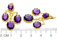 9.15ct Amethyst & 21ct Yellow Gold Chandelier Earrings - Antique c.1895 (7 of 9) 9.15ct Amethyst & 21ct Yellow Gold Chandelier Earrings - Antique c.1895 (7 of 9)