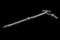 Antique Sterling Silver Albertina Albert Watch Chain Bracelet with Tassel (7 of 11) Antique Sterling Silver Albertina Albert Watch Chain Bracelet with Tassel (7 of 11)