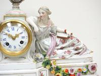 Original Meissen Porcelain Mantel Clock Figural Striking 8-Day Mantle Clock c.1860 (2 of 6) Original Meissen Porcelain Mantel Clock Figural Striking 8-Day Mantle Clock c.1860 (2 of 6)