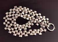 Antique Victorian Silver Collar Necklace, Brick Link (10 of 12) Antique Victorian Silver Collar Necklace, Brick Link (10 of 12)