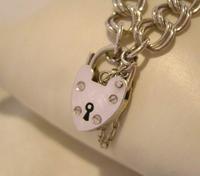 Vintage Sterling Silver Bracelet 1976 Double Curb With Heart Padlock 7 1/2" Length (5 of 11) Vintage Sterling Silver Bracelet 1976 Double Curb With Heart Padlock 7 1/2" Length (5 of 11)
