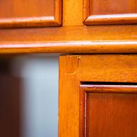 Yew Wood Effect Pedestal Desk (9 of 9) Yew Wood Effect Pedestal Desk (9 of 9)