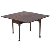 18th Century Red Walnut Drop-leaf Pad-foot Gateleg Dining Table