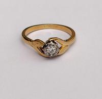 Mid 20th Century 18ct Gold Diamond Engagement Solitaire Ring Size O (9 of 11) Mid 20th Century 18ct Gold Diamond Engagement Solitaire Ring Size O (9 of 11)