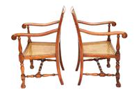 Pair of William & Mary Revival Bergere Elbow Chairs c.1930 (3 of 6) Pair of William & Mary Revival Bergere Elbow Chairs c.1930 (3 of 6)