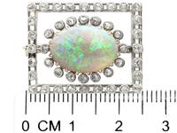 2.23ct Opal & 0.82ct Diamond, 9ct Yellow Gold Brooch - Antique c.1900 (7 of 9) 2.23ct Opal & 0.82ct Diamond, 9ct Yellow Gold Brooch - Antique c.1900 (7 of 9)