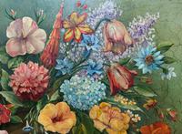 An Extraordinary Original 1952 Vintage French Still Life Of Flowers Oil Painting (4 of 11) An Extraordinary Original 1952 Vintage French Still Life Of Flowers Oil Painting (4 of 11)