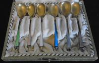 Six Norwegian Sliver Gilt Coffee Spoons (4 of 6) Six Norwegian Sliver Gilt Coffee Spoons (4 of 6)