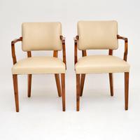 Pair of Vintage Art Deco Walnut Armchairs (5 of 9) Pair of Vintage Art Deco Walnut Armchairs (5 of 9)