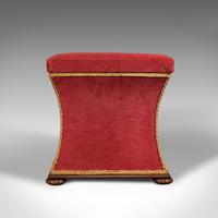 Antique Ottoman, English, Velour, Dressing, Sewing Stool, Victorian c.1890 (3 of 10) Antique Ottoman, English, Velour, Dressing, Sewing Stool, Victorian c.1890 (3 of 10)