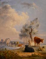 Oil Painting by Edmund Bristow “Pastoral View” (2 of 3) Oil Painting by Edmund Bristow “Pastoral View” (2 of 3)