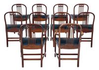 Set of 10 (8+2) mahogany dining chairs 19th Century (11 of 11) Set of 10 (8+2) mahogany dining chairs 19th Century (11 of 11)