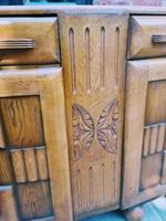 Art Deco Oak Wood Sideboard with Ball Feet (6 of 9) Art Deco Oak Wood Sideboard with Ball Feet (6 of 9)