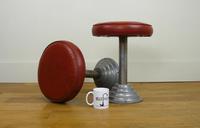 Pair 1930s Art Deco Inspired Industrial Swivel Stools (2 of 10) Pair 1930s Art Deco Inspired Industrial Swivel Stools (2 of 10)
