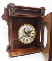 Interesting Rare German Striking Bracket Clock by Lenzkirch in Gothic Oak Glazed Case (8 of 13) Interesting Rare German Striking Bracket Clock by Lenzkirch in Gothic Oak Glazed Case (8 of 13)