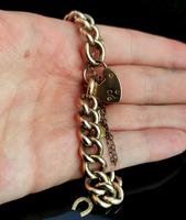 Antique 9ct Gold Curb Bracelet, Edwardian (7 of 9) Antique 9ct Gold Curb Bracelet, Edwardian (7 of 9)