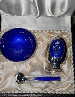 Danish Silver & Enamel Salt, Pepperette & Spoon (2 of 5) Danish Silver & Enamel Salt, Pepperette & Spoon (2 of 5)