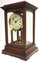 Rare Gustav Becker 400-day Torsion Clock German Mantel Clock Mahogany & Bevelled Glass Case (3 of 13) Rare Gustav Becker 400-day Torsion Clock German Mantel Clock Mahogany & Bevelled Glass Case (3 of 13)