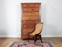 Late 19th Century French Cherrywood "Semainier" Tallboy (8 of 9) Late 19th Century French Cherrywood "Semainier" Tallboy (8 of 9)