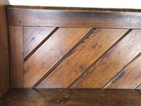 Antique Pitch Pine Church Pew with Enamel Number 27 (10 of 13) Antique Pitch Pine Church Pew with Enamel Number 27 (10 of 13)