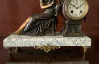 Beautiful 19thc French 3-piece 8-day Gilt-bronzed Spelter Garniture Mantle Clock (9 of 16) Beautiful 19thc French 3-piece 8-day Gilt-bronzed Spelter Garniture Mantle Clock (9 of 16)